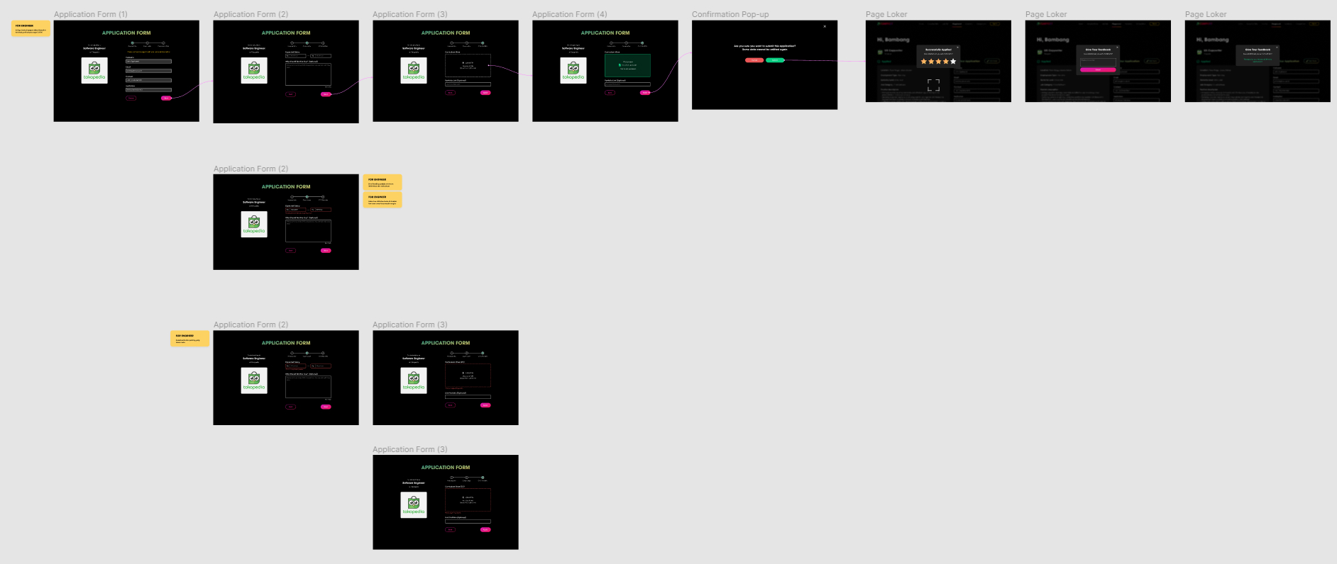 Application Form Page High-Fidelity Design